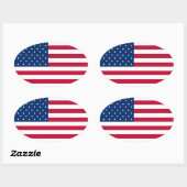 Amerikaanse Sticker met Vlag Oval (Vel)