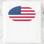 Amerikaanse Sticker met Vlag Oval (Tas)