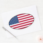 Amerikaanse Sticker met Vlag Oval (Envelop)