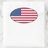 Amerikaanse Sticker met Vlag Oval (Tas)
