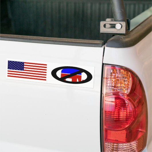 Amerikaanse sticker tegen Republikeinse vlag (Op Truck)