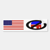 Amerikaanse sticker tegen Republikeinse vlag (Voorkant)