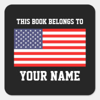 Amerikaanse sticker voor boekborden voor schoolboe