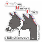 Amerikaanse Stickers van Hairless Terrier Club (Voorkant)