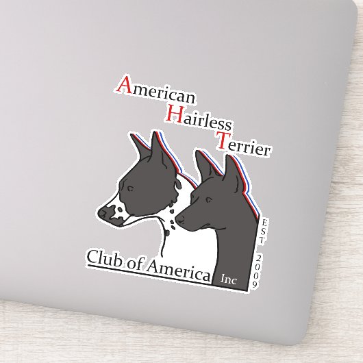 Amerikaanse Stickers van Hairless Terrier Club (Detail)