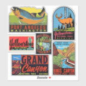 Amerikaanse Stickers voor  reizen (Vel)