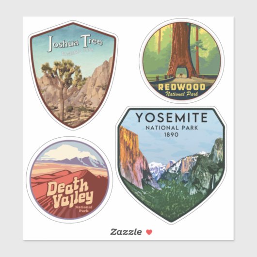 Amerikaanse Stickers voor  reizen (Vel)