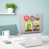 Amerikaanse Stickers voor  reizen (Laptop op bureau)