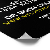 Amerikaanse stijl taxi cabine Adverteren Poster (Hoek)