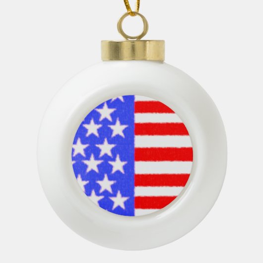 Amerikaanse stijlkunst keramische bal ornament (Voorkant)