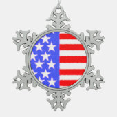 Amerikaanse stijlkunst tin sneeuwvlok ornament (Voorkant)