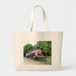  Amerikaanse stoomlocomotief Grote Tote Bag