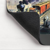 Amerikaanse stoommotortreinen muismat (Hoek)