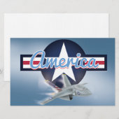Amerikaanse straaljager briefpapier (Voorkant / Achterkant)