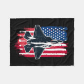 Amerikaanse straaljager F-35 4 juli Mannen Vrouwen Fleece Deken (Voorkant (Horizontaal))