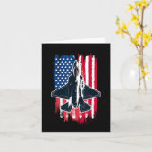 Amerikaanse straaljager F-35 4 juli Mannen Vrouwen Kaart (Gele Bloem)