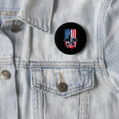 Amerikaanse straaljager F-35 4 juli Mannen Vrouwen Ronde Button 5,7 Cm (In situ)