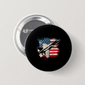 Amerikaanse straaljager F-35 4 juli Mannen Vrouwen Ronde Button 5,7 Cm (Voorkant /achterkant)