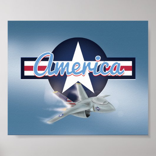 Amerikaanse straaljager poster (Voorkant)