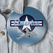 Amerikaanse straaljager ronde button 6,0 cm (In situ)