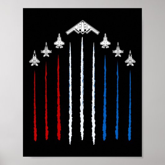 Amerikaanse straaljagers 4 juli Mannen Vrouwen Kin Poster (Voorkant)