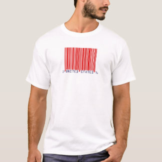 Amerikaanse streepjescode t-shirt