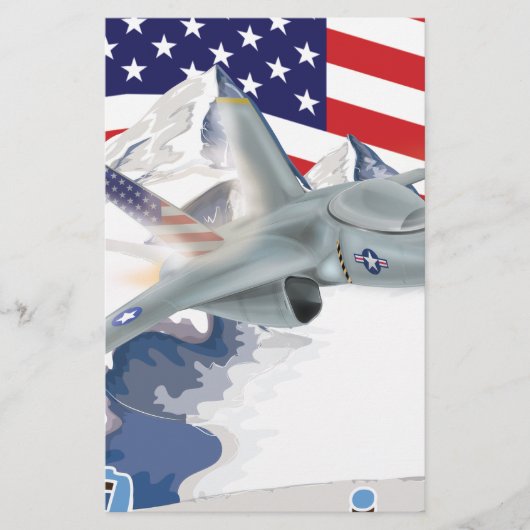 Amerikaanse strijder Jet Briefpapier (Voorkant)