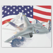 Amerikaanse strijder Jet Cadeaupapier (Vlak)