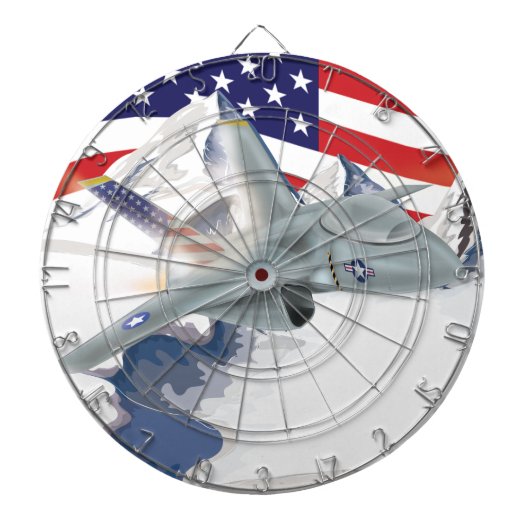 Amerikaanse strijder Jet Dartbord (Voorkant)
