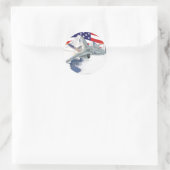 Amerikaanse strijder Jet Ronde Sticker (Tas)