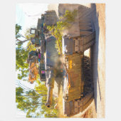 AMERIKAANSE STRIJDTANK - M1 ABRAMS FLEECE DEKEN (Voorkant)