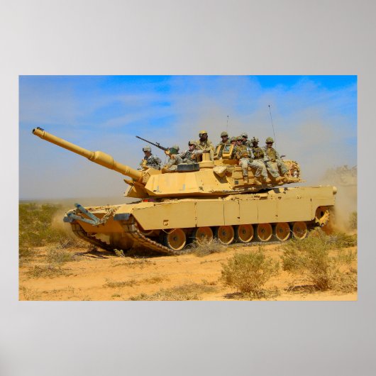 AMERIKAANSE STRIJDTANK - M1 ABRAMS POSTER (Voorkant)