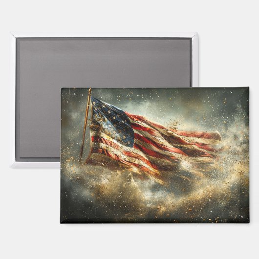 Amerikaanse strijdvlag magneet (Voorkant / Achterkant)