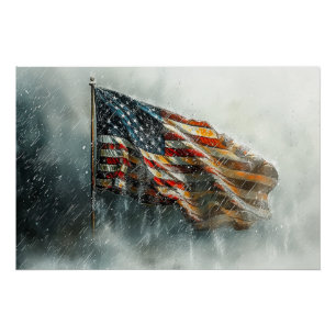 Amerikaanse strijdvlag perfect poster