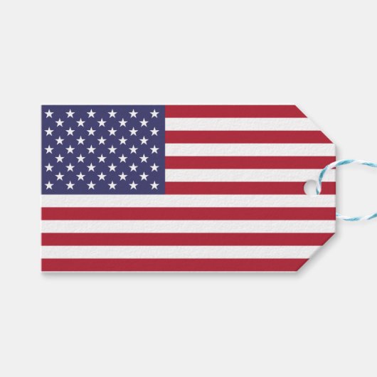 Amerikaanse strips cadeaulabel (Voorkant (Horizontaal))