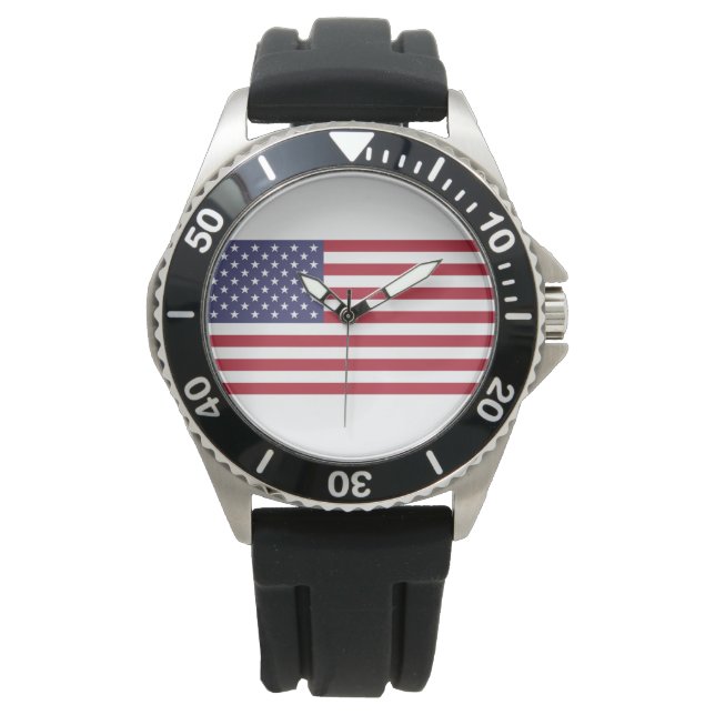 Amerikaanse strips horloge (Voorkant)