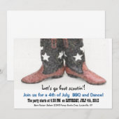 Amerikaanse Style Country Boots 4e juli Kaart (Voorkant / Achterkant)