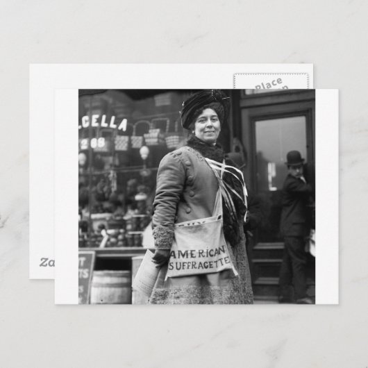 Amerikaanse Suffragette, 1910 Briefkaart (Voorkant / Achterkant)