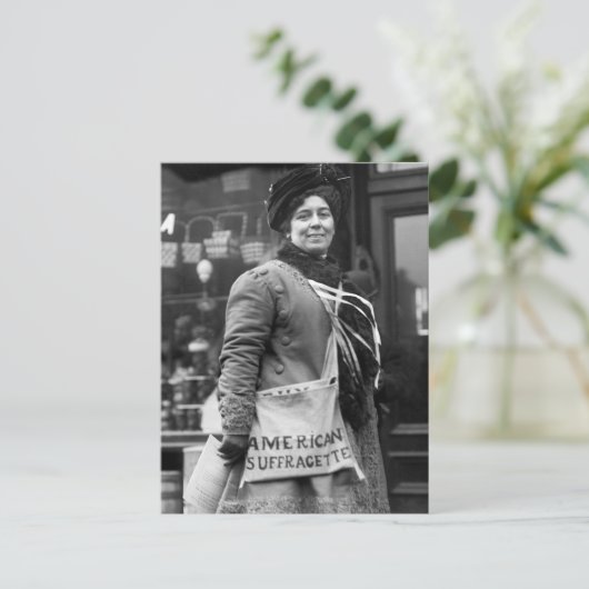 Amerikaanse Suffragette, 1910 Briefkaart (Staand voorkant)