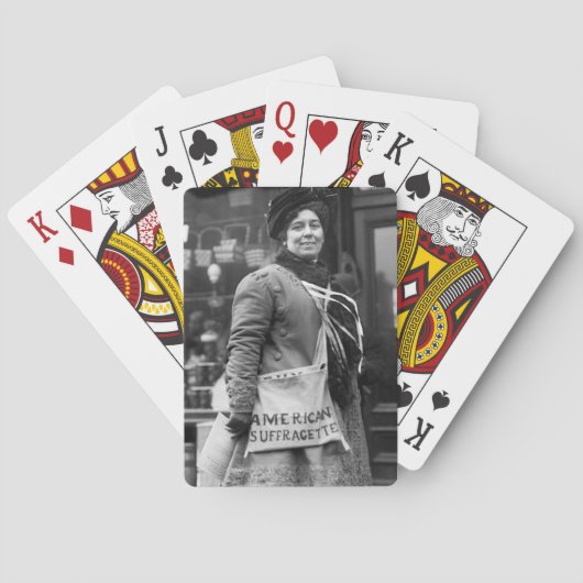 Amerikaanse Suffragette, 1910 Pokerkaarten (Achterkant)