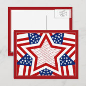 Amerikaanse Super Star Photo Lijst Briefkaart (Voorkant / Achterkant)