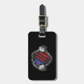 Amerikaanse superheld Costume Flag Bagagelabel (Voorkant verticaal)