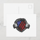 Amerikaanse superheld Costume Flag Briefkaart (Voorkant / Achterkant)
