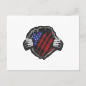 Amerikaanse superheld Costume Flag Briefkaart (Voorkant)