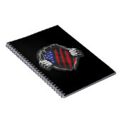 Amerikaanse superheld Costume Flag Notitieboek (Rechterzijde)