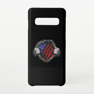 Amerikaanse superheld Costume Flag Samsung Galaxy S10 Hoesje
