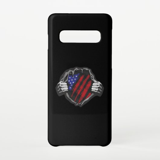 Amerikaanse superheld Costume Flag Samsung Galaxy Hoesje (Achterkant)