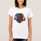 Amerikaanse superheld Costume Flag T-shirt (Voorkant)