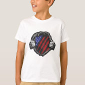 Amerikaanse superheld Costume Flag T-shirt (Voorkant)