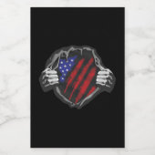 Amerikaanse superheld Costume Flag Voedselcontainer Etiket (Enkel label)